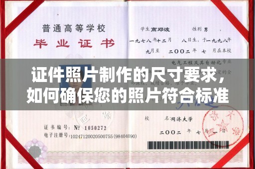谢通门证件照片制作的尺寸要求，如何确保您的照片符合标准？