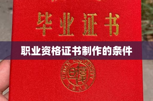 谢通门职业资格证书制作的条件